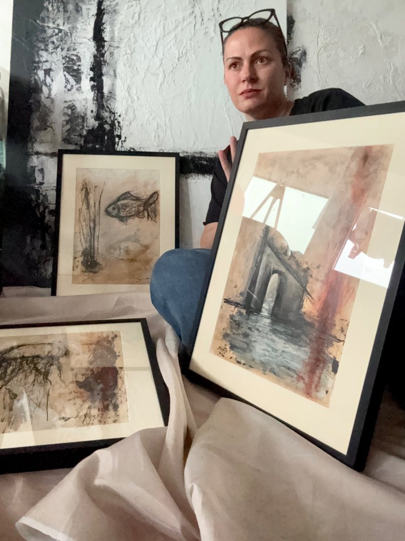 Stone traces IV, Painting Tijana Stojičić Tikka