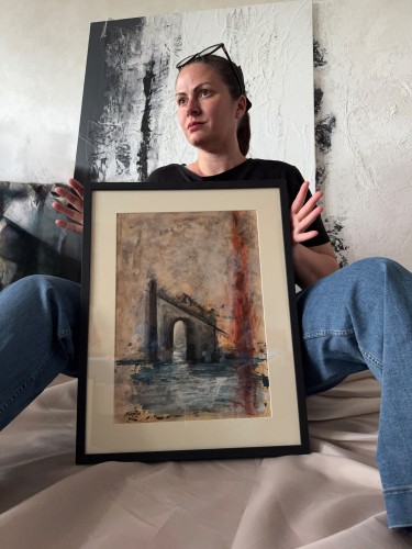 Stone traces II, Painting Tijana Stojičić Tikka
