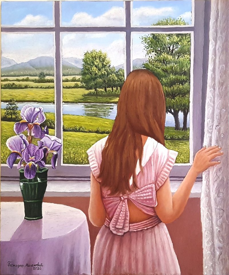 Spring has come, Painting Milenović Božidar