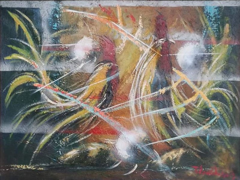 Roosters, Painting Antić Bojan