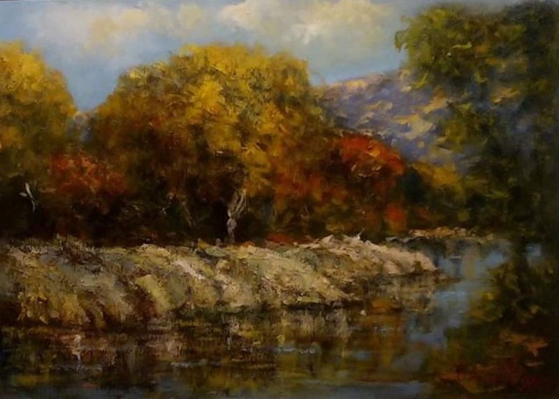 Landscape 1, Painting Antić Bojan