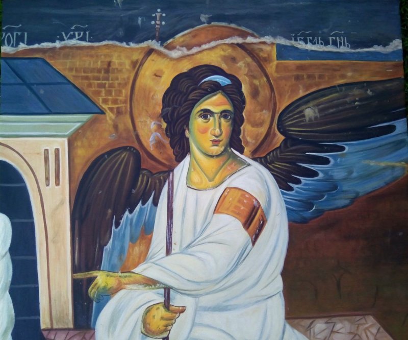 Milesevski white angel, Painting Djukic Borisav