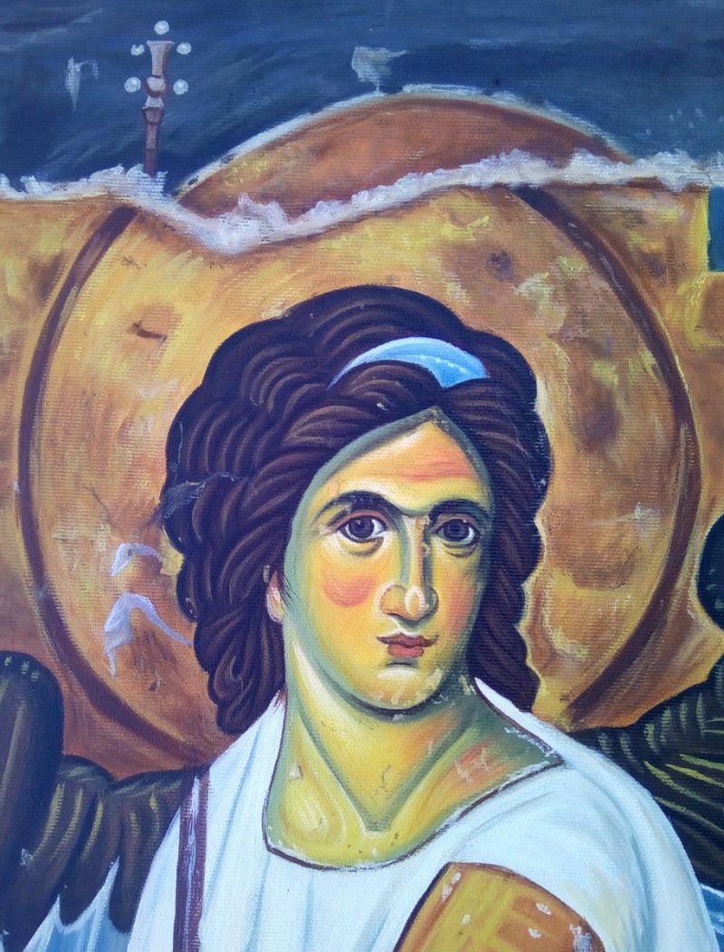 Milesevski white angel, Painting Djukic Borisav