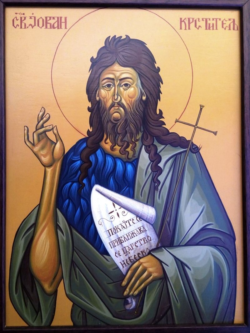 Icon st. John Baptist, Painting Djukic Borisav