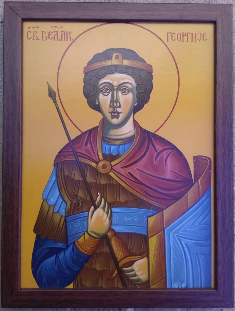 Icon St. George, Painting Djukic Borisav