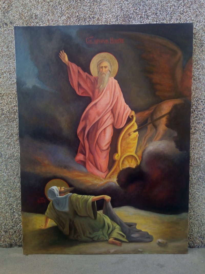 Icon of the Holy Prophet Elijah, Painting Djukic Borisav