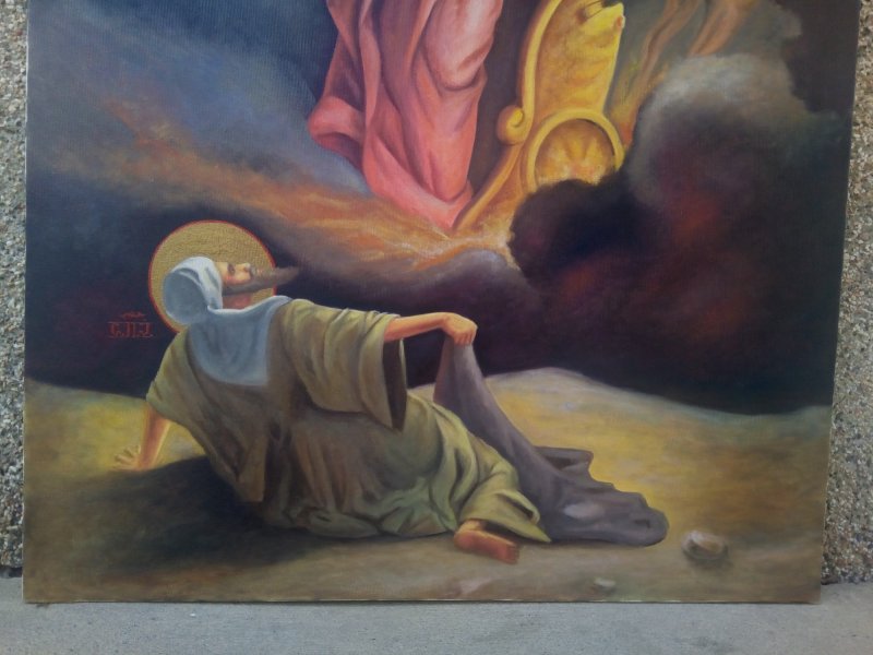 Icon of the Holy Prophet Elijah, Painting Djukic Borisav