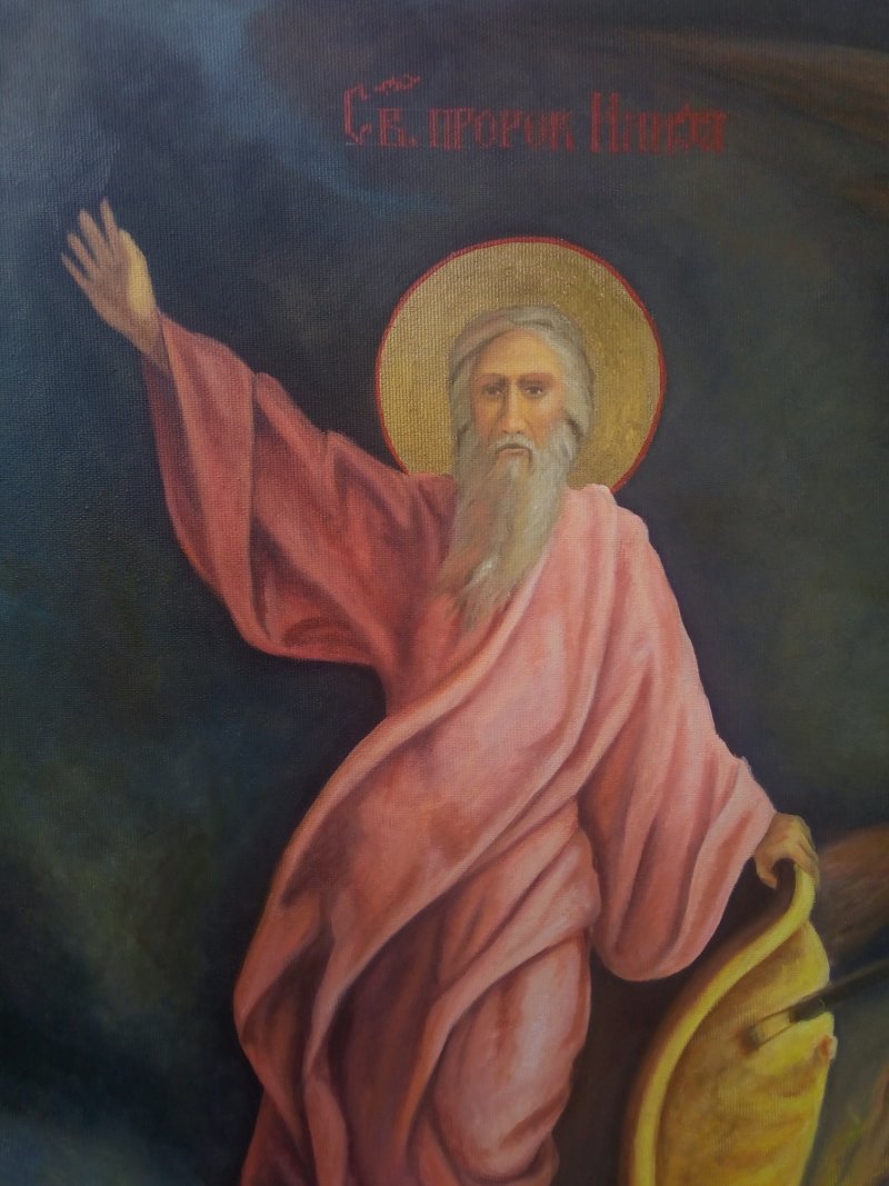 Icon of the Holy Prophet Elijah, Painting Djukic Borisav