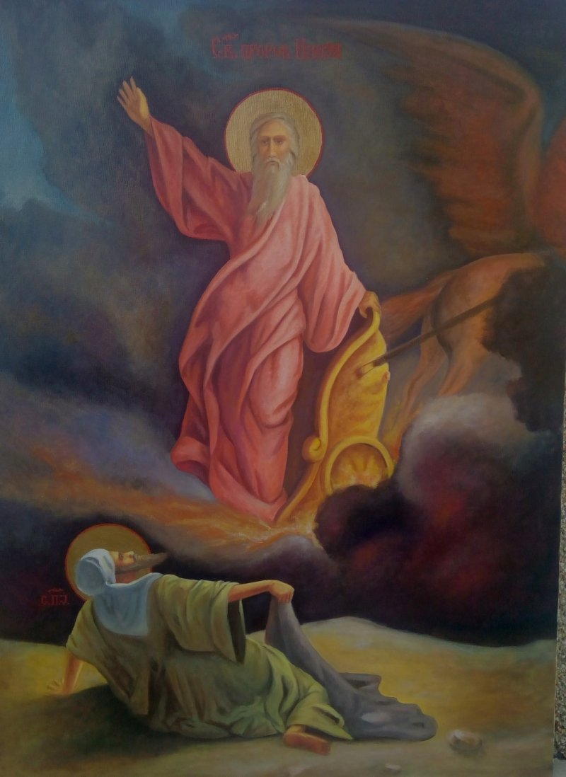 Icon of the Holy Prophet Elijah, Painting Djukic Borisav