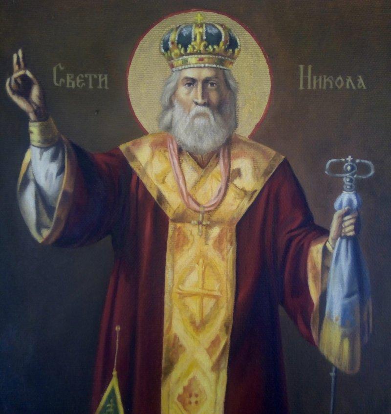 Icon "St Nikolas", Painting Djukic Borisav