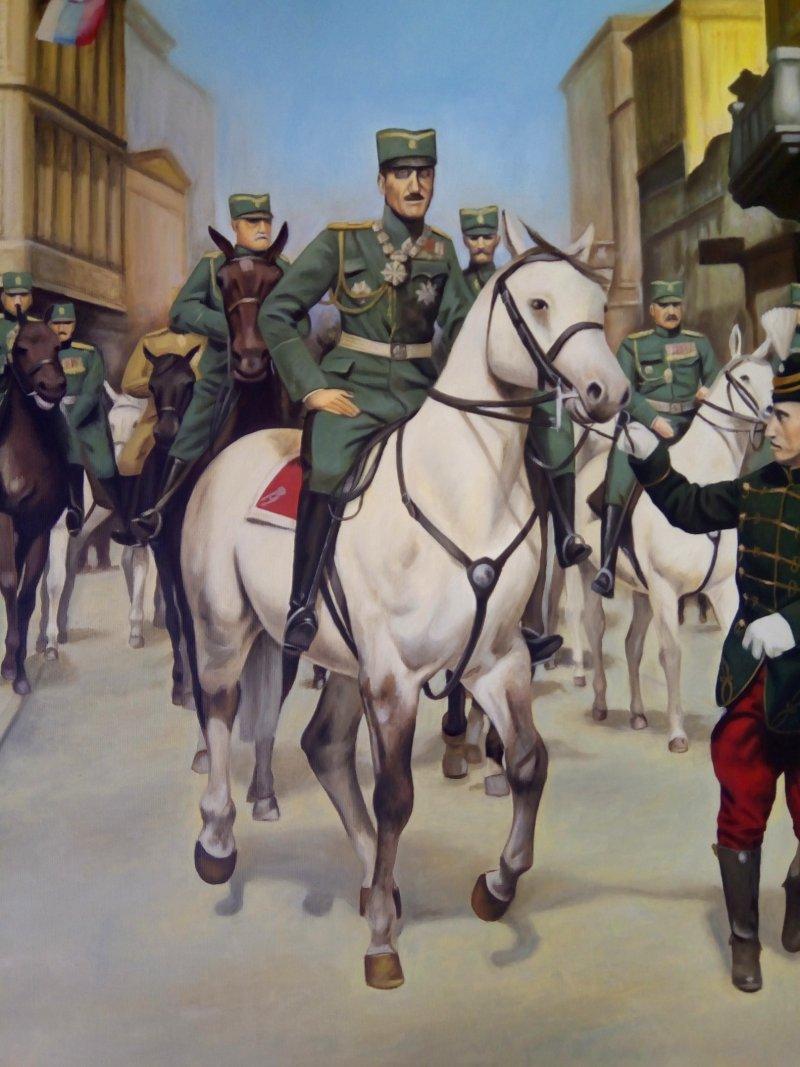 Picture "Regent and Duke in Zagreb on June 24, 1920., Painting Djukic Borisav
