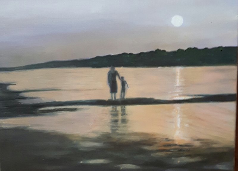 Sunset on the Danube, Painting Markovic Branka