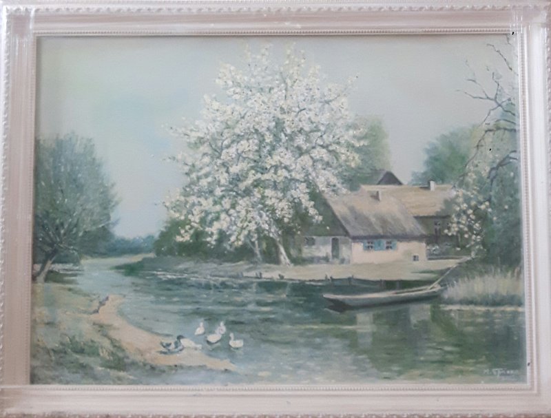 spring landscape, Painting Markovic Branka