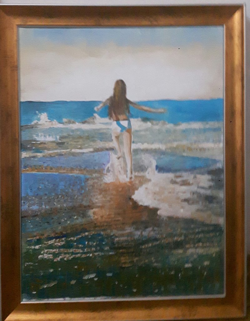 The girl and the sea, Painting Markovic Branka