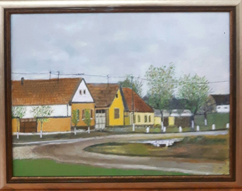 Village street, Painting Markovic Branka