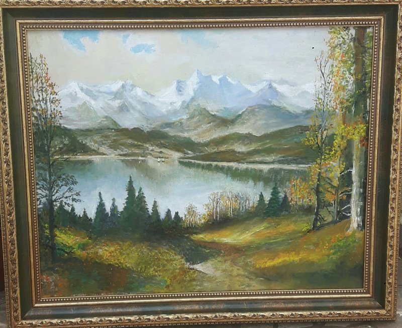 Autumn on the lake 1, Painting Markovic Branka