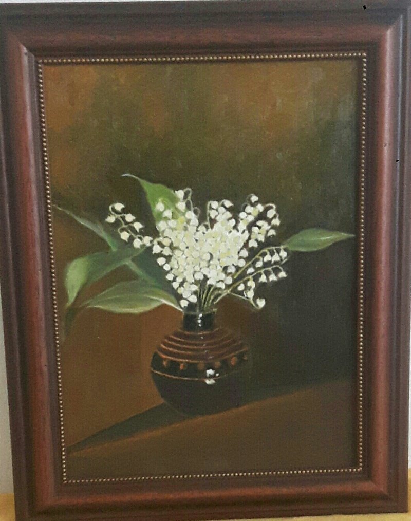 Lily of the valley in a vase, Painting Markovic Branka