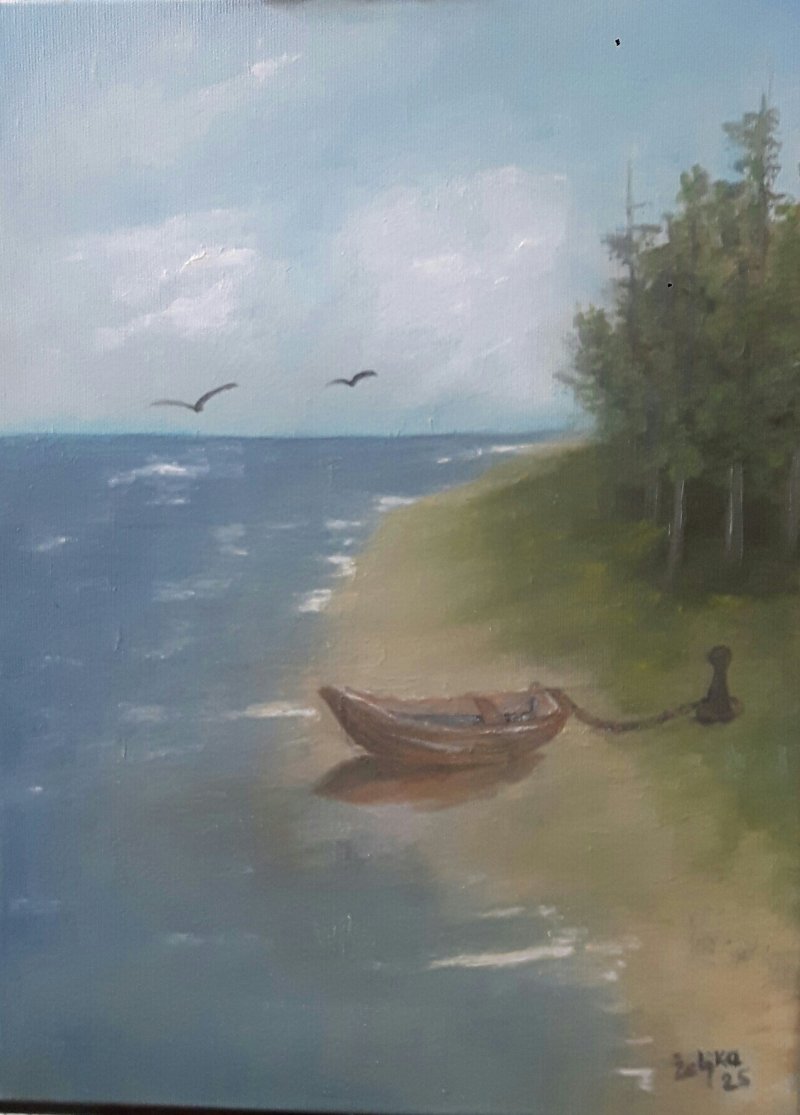 A house by the sea, Painting Markovic Branka