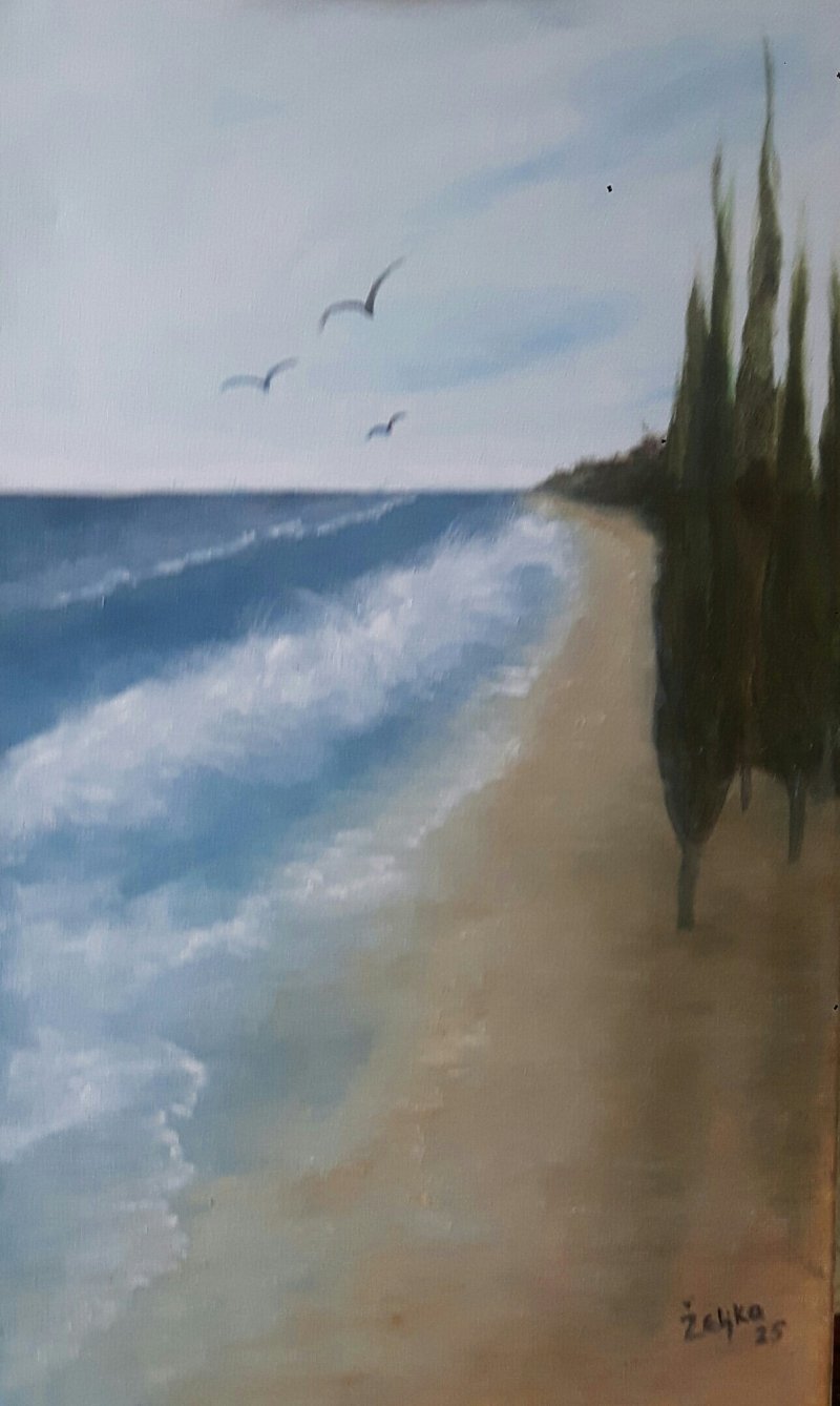 Sea waves, Painting Markovic Branka