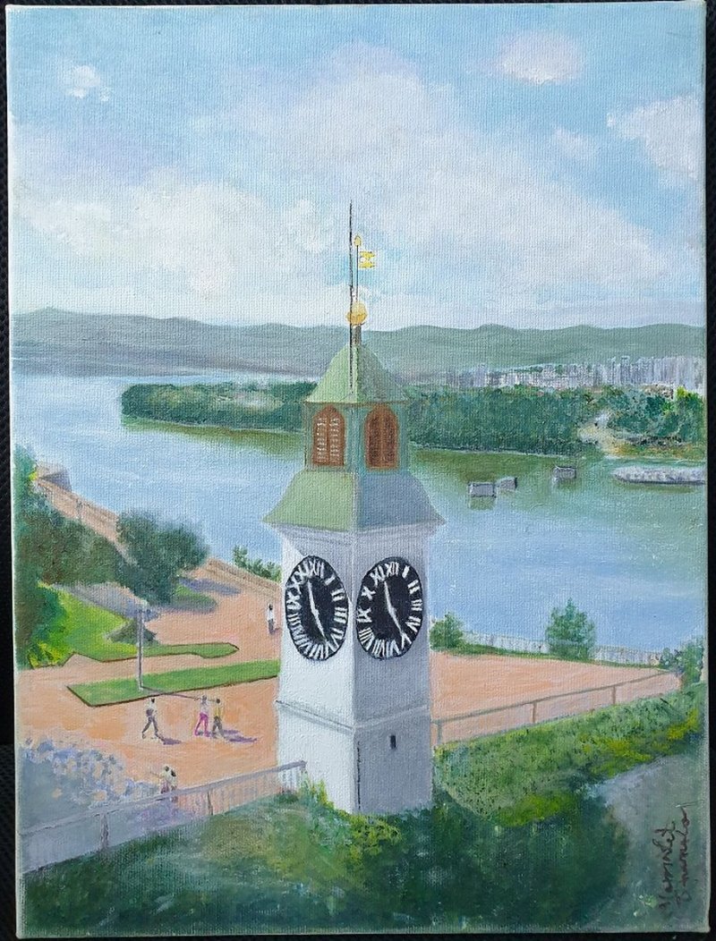View from Petrovaradin fortress 1, Painting Markovic Branka