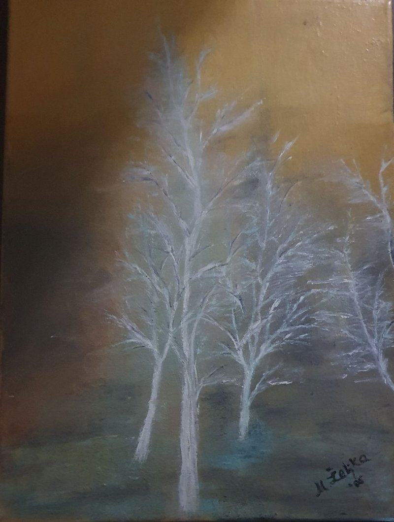 White tree, Painting Markovic Branka