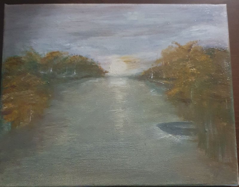 River mirror, Painting Markovic Branka
