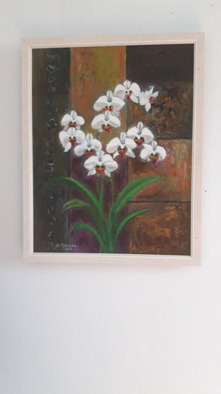 Flowerd fuchsia, Painting Markovic Branka