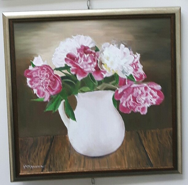 Peonies, Painting Markovic Branka