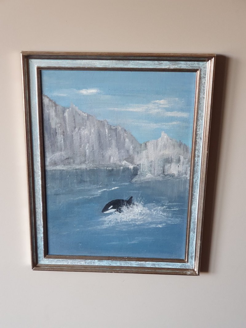 dolphin sea, Painting Markovic Branka