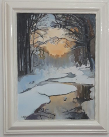 Sunset in the winter period