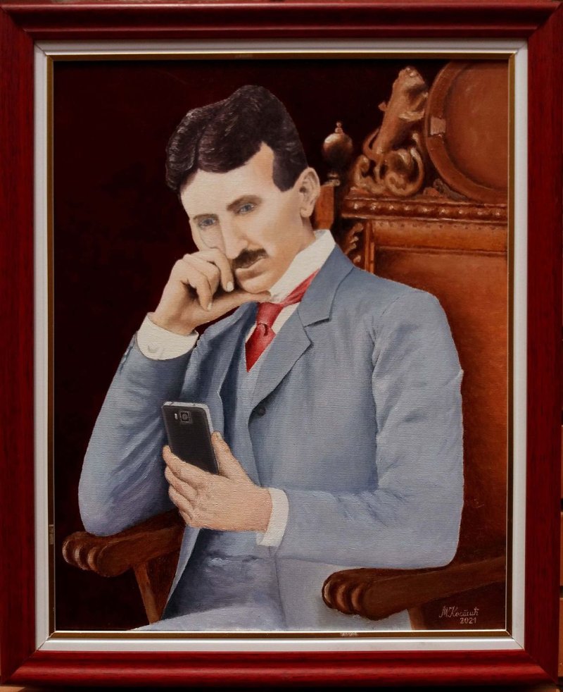 Nikola Tesla, Slika Kostić Miomir