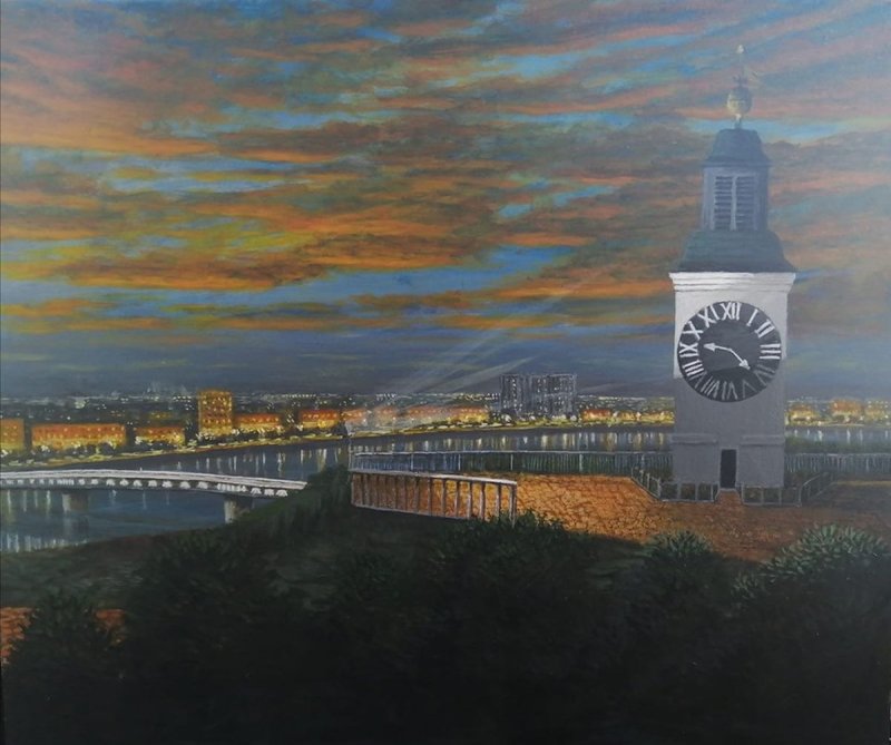 Nocturno, Novi Sad, Painting Adam SH art