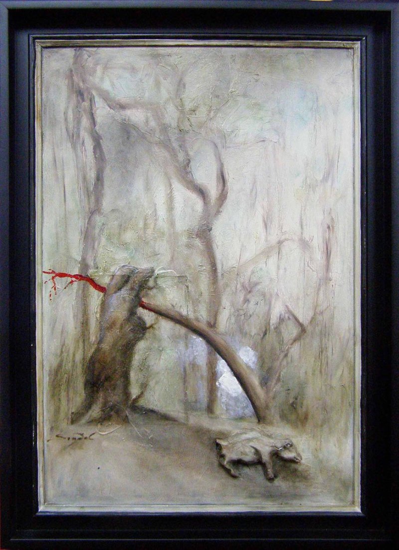 The forest, Painting Dubajić Snežana