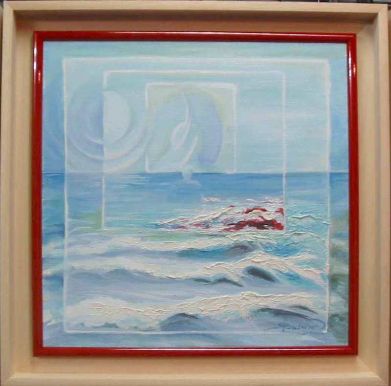 Through the sea, Painting Dubajić Snežana