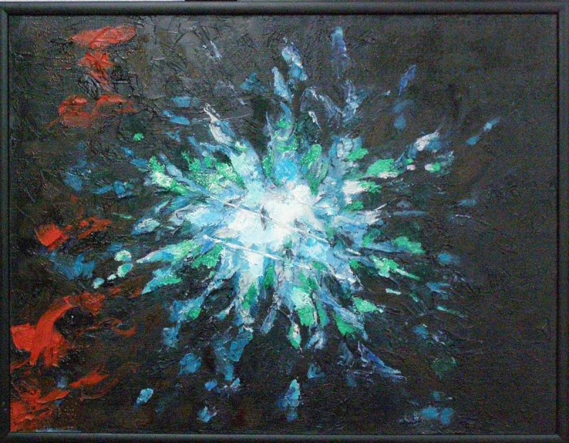 Through the cherry tree, Painting Dubajić Snežana