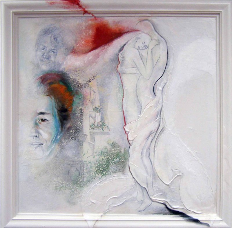 Mother - the last hug, Painting Dubajić Snežana