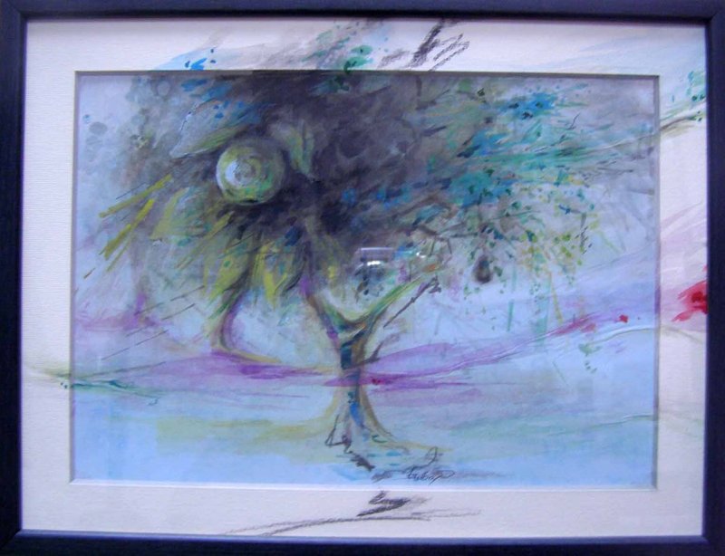 Study apple tree through mood 1 to 3, Painting Dubajić Snežana