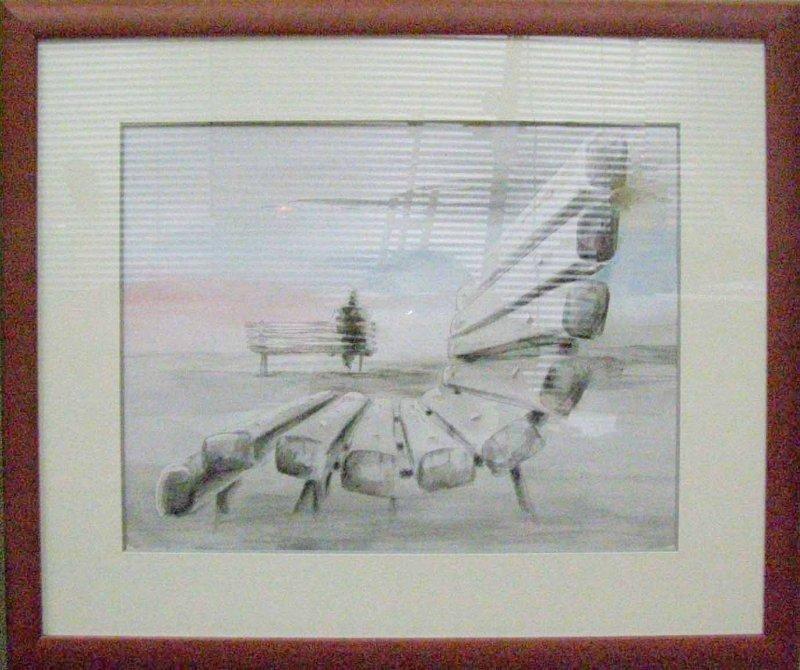 Bench, Painting Dubajić Snežana