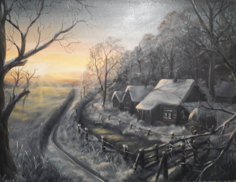 Winter magic, Painting Vujinovic Vesna