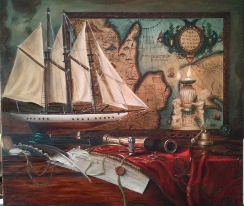Ship, Painting Vujinovic Vesna