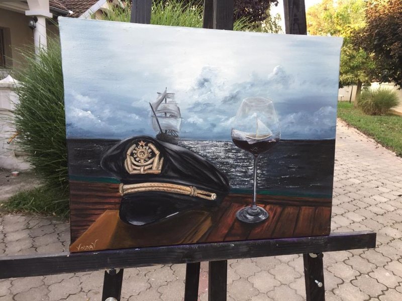 The sea, Painting Vujinovic Vesna