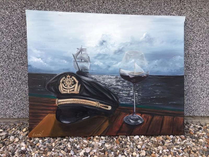 The sea, Painting Vujinovic Vesna
