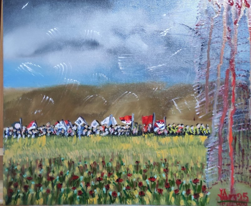 Student March Across Serbia, Painting Arsenović Jelena