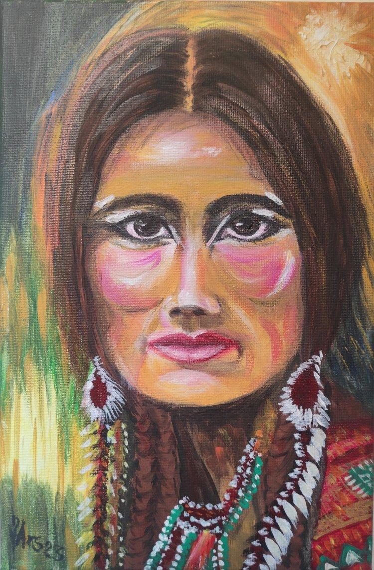 Native American woomen, Painting Arsenović Jelena