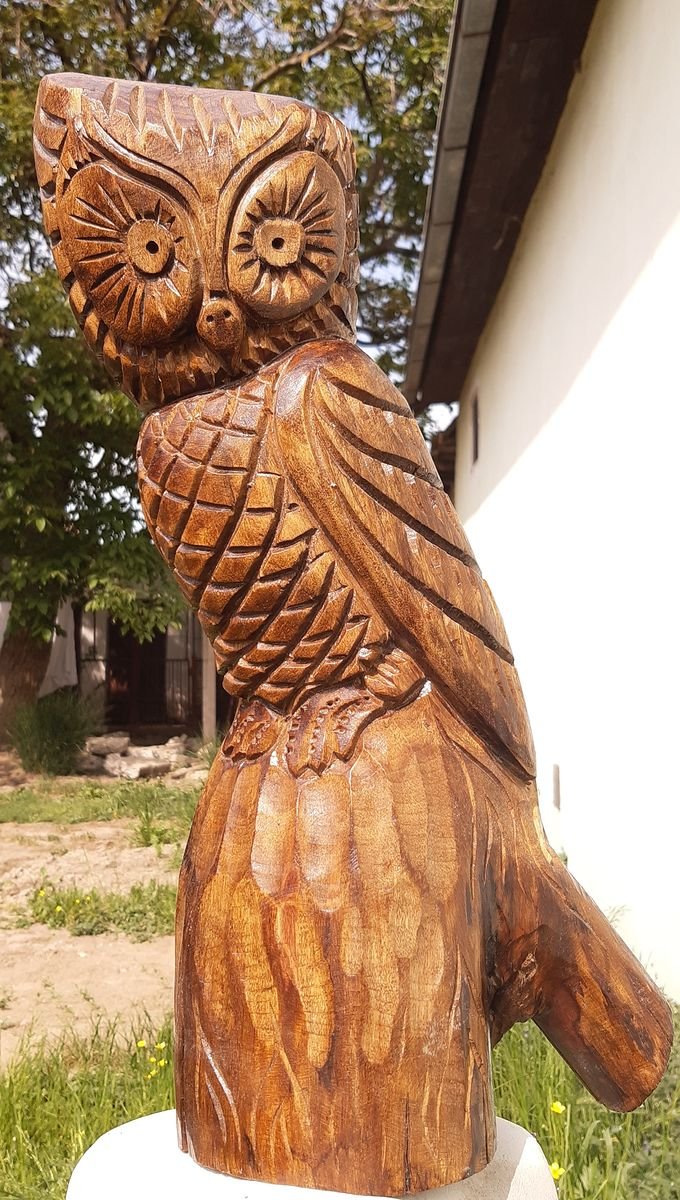 Sova | Rucni rad | Rezbareno| Duborez - Crvena vrba, Sculpture Klipa Goran