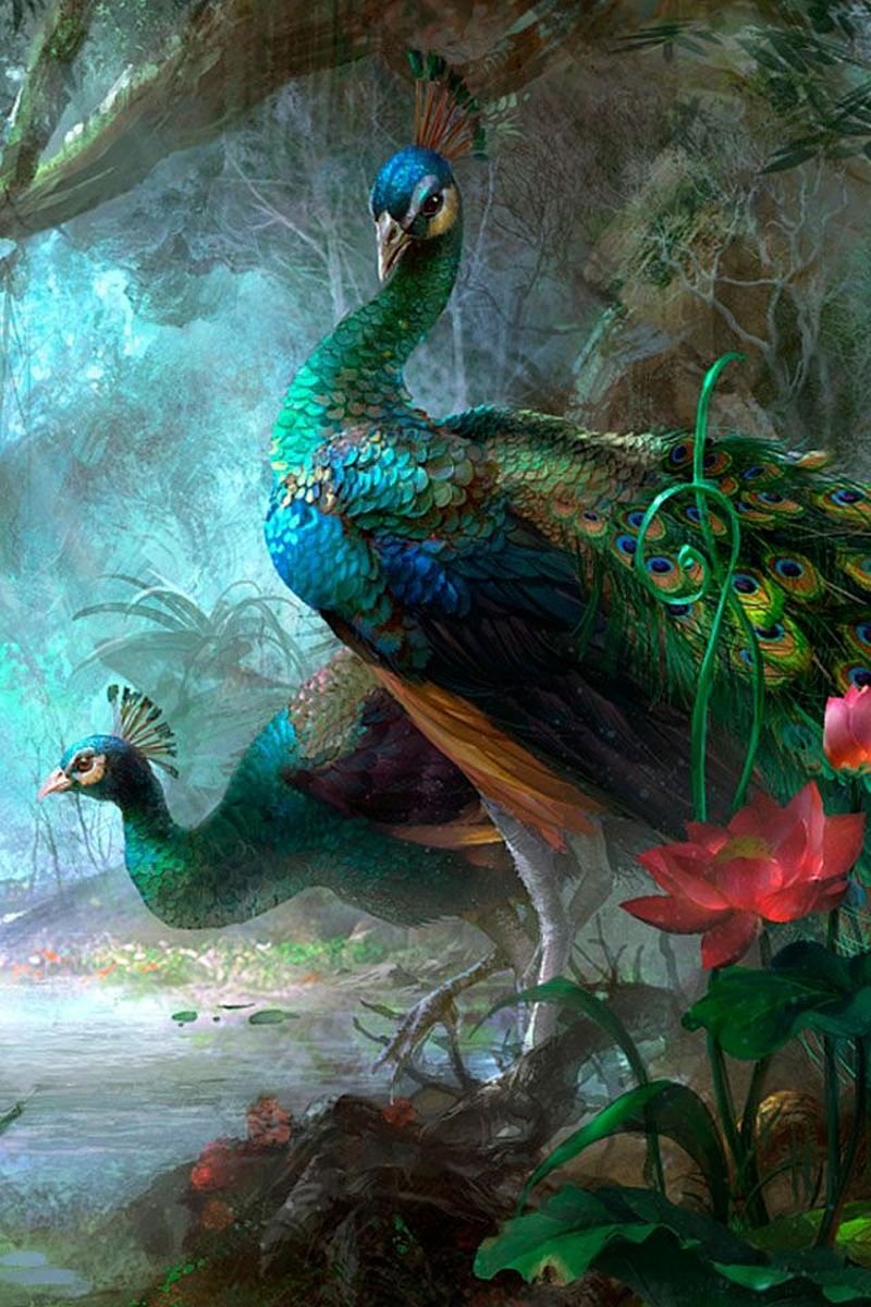 Paunovi - ulje na platnu, Painting Klipa Goran