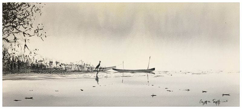 Morning on water, Painting Spasojevic Ognjen