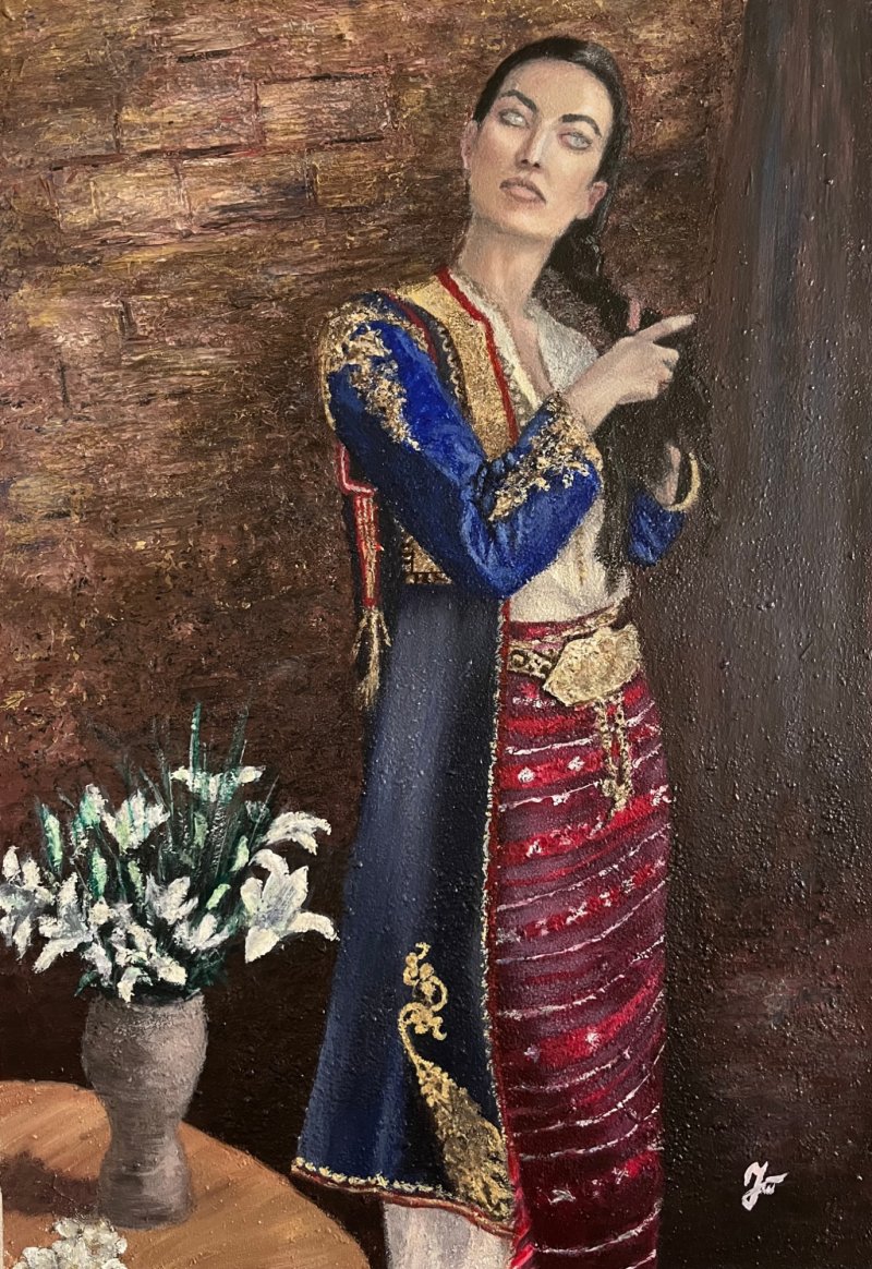 Woman from Herzegovina, Painting Jelena Tankosic