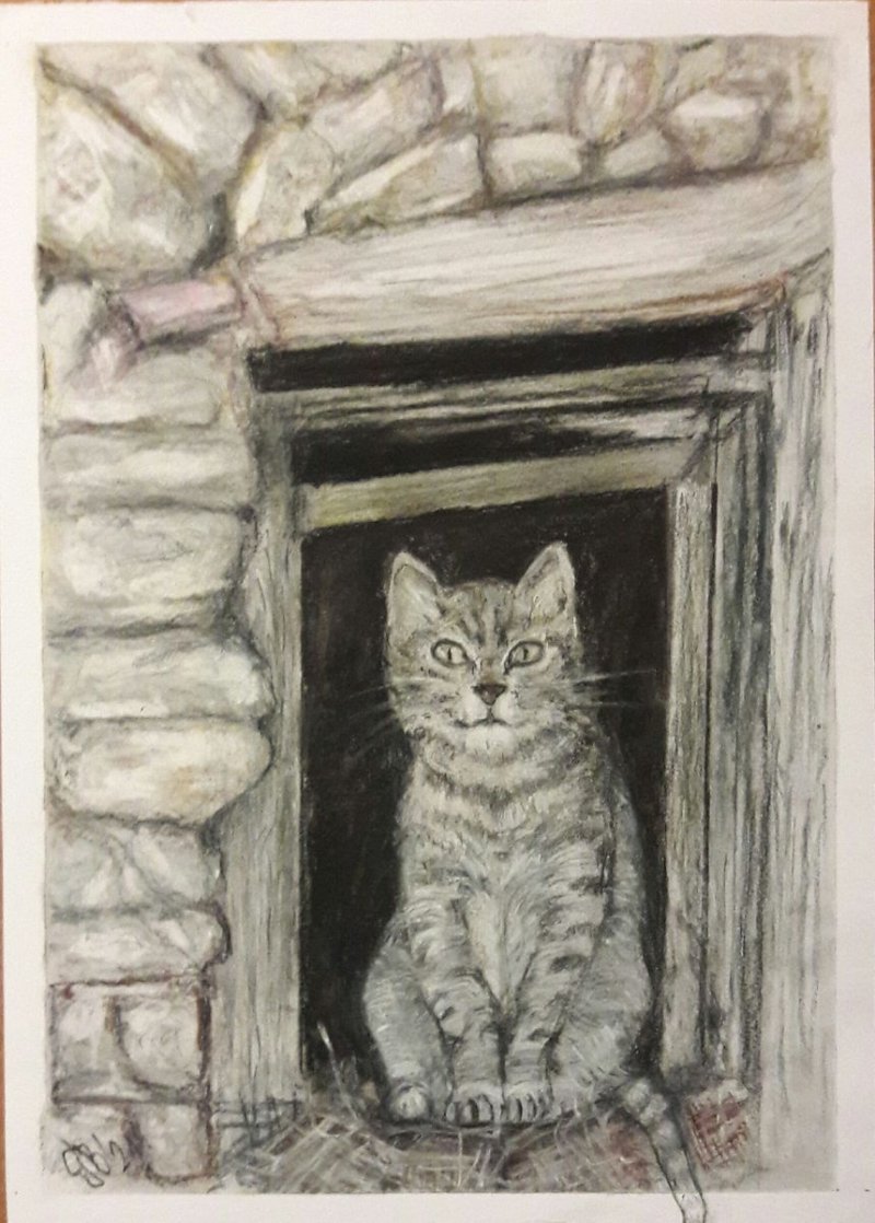 Cat, Painting Bodnar Gordana