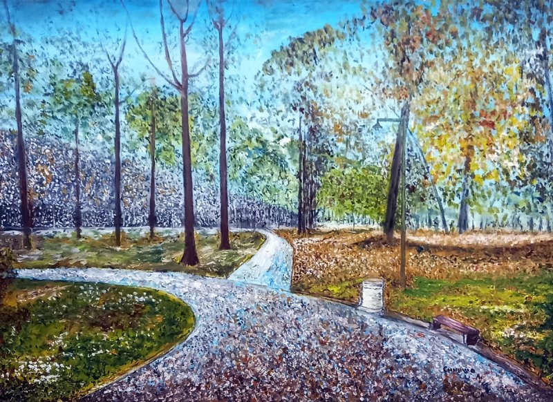 Osnova zlatne tišine, Painting Lazarevic Sinisa